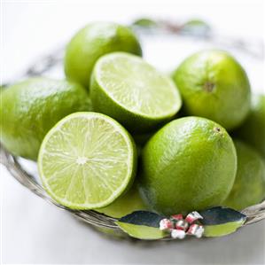 Limes in a basket