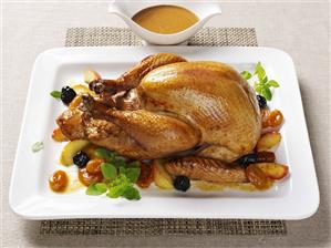 Roast turkey with dates