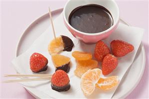 Chocolate-dipped fruit