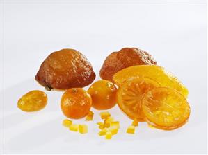 Candied oranges and mandarin oranges, candied orange peel