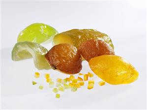 Candied citrus fruit, candied orange and lemon peel