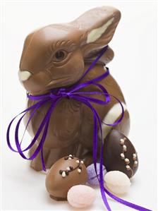 Chocolate Bunny and assorted Easter sweets