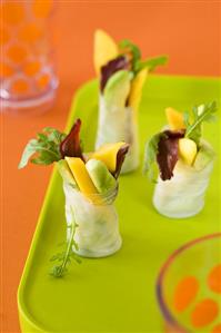 Avocado and mango maki