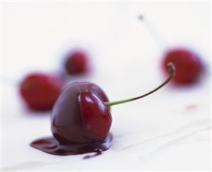 Chocolate-coated cherries