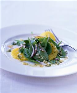 Spinach and orange salad