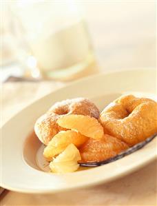 Doughnuts with citrus fruit