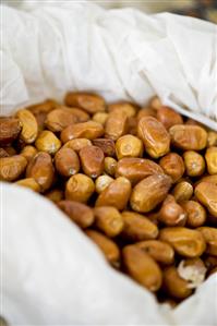 Dried dates on a market stall, Turkey