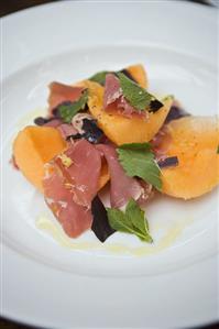 Parma ham with melon