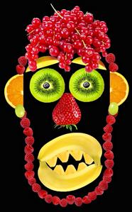 Face made from fruit