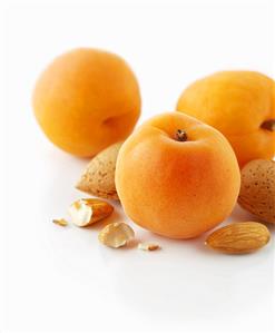 Fresh apricots and almonds