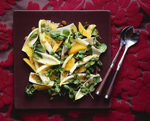 Chicory, orange and watercress salad