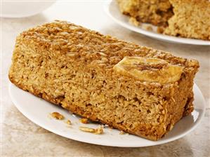 Honey and banana flapjack (Rolled oat tray bake, UK)