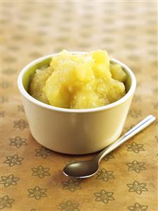 Apple sauce in a ceramic dish