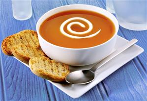 Rose hip soup with cream (Swedish speciality)