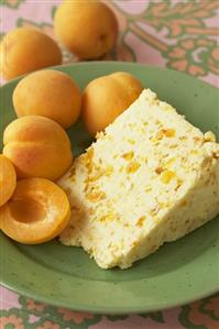 Piece of white Stilton with apricots (England)