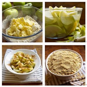 Making apple crumble