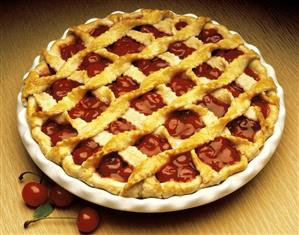 Whole Cherry Pie with Lattice Top Crust