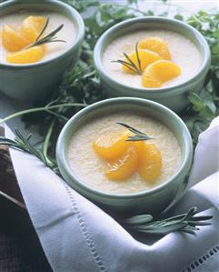 Turnip Custard with Mandarin Oranges