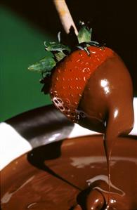 Strawberry Dipped in Melted Chocolate