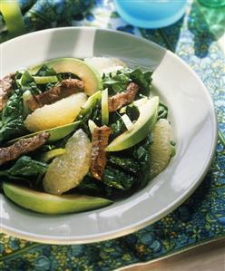 Salad with Lamb and Grapefruit, Avocado