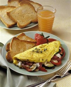 Vegetable Omelette with Toast