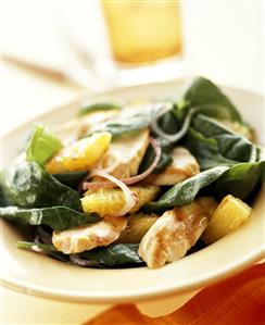 Chicken and Orange Spinach Salad