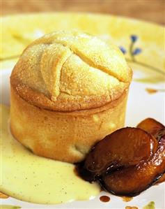 Ice Cream Filled Apple Pie with Creme Anglaise