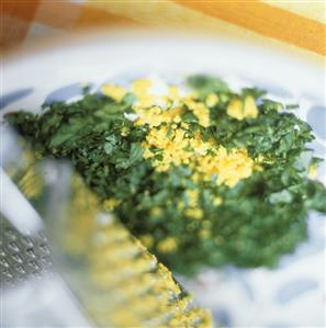 Chopped Basil with Grated Lemon Peel