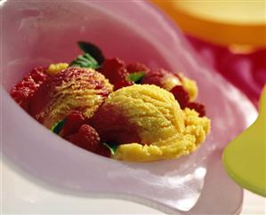 Mango-Raspberry Sorbet