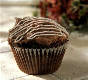 Iced Chocolate Cupcake