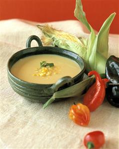 Mexican Corn and Hot Pepper Soup