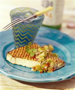 Grilled Swordfish w/Pineapple Salsa