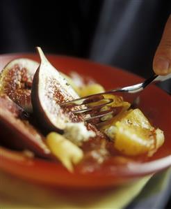 A Sliced Fig on a Fork