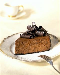 Flourless Chocolate Cake wuth Chocolate Curls