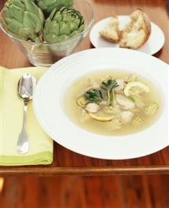 Oyster and Artichoke Soup