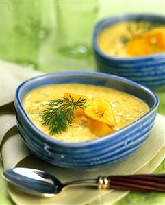 Cold pumpkin and buttermilk soup