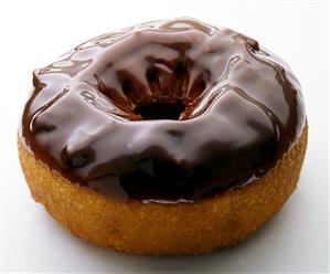 Doughnut with chocolate icing