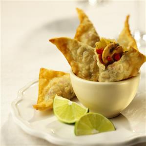 Small pasties with curried mushroom filling