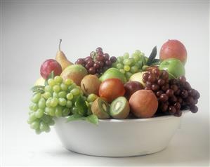 Still Life: Assorted Fruit in a Bowl