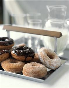 Assorted Doughnuts on a Tray