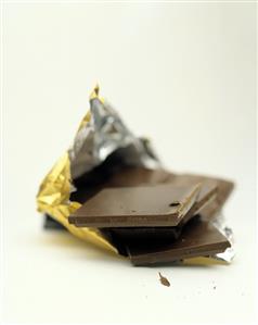 A Chocolate Bar; Broken Up