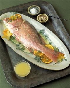 Whole Red Snapper with Citrus Juice and Dill