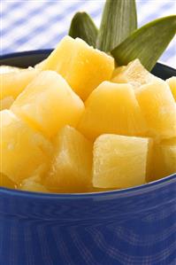 Pineapple Chunks in a Bowl