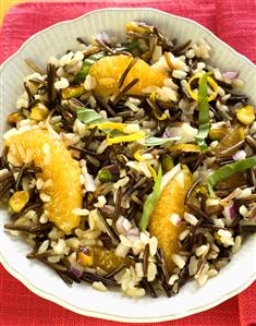 Wild Rice with Orange Slices