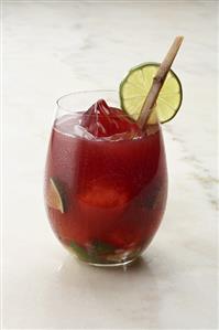 A glass of sangria