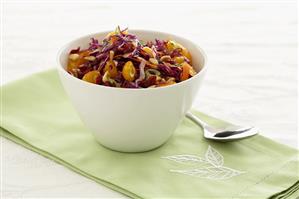 Red cabbage and mandarin salad