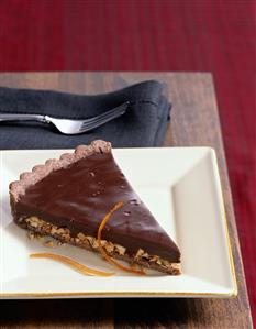 Slice of Chocolate Nut Pie