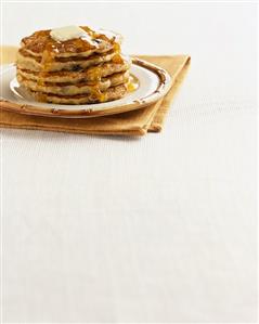 Stack of Pancakes with Butter and Syrup