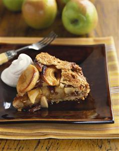 A Slice of Apple Pie with Whipped Crema