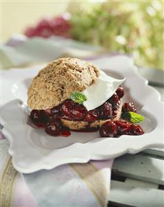 Cherry-Chocolate Shortcakes with Kirsch Whipped Cream